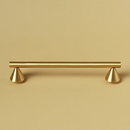 Brass Cabinet Pulls and T-Knobs with Cone Bases
