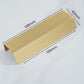 Brass Hidden Finger Cabinet Pulls with Brushed Gold Finish