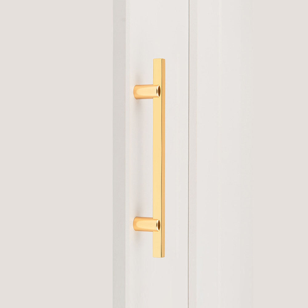 Two-Tone Slim Bar Cabinet Pulls for Wardrobes