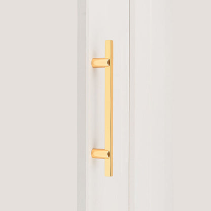 Two-Tone Slim Bar Cabinet Pulls for Wardrobes