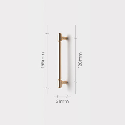 Slim Round T-Bar Cabinet Pulls and Knobs for Wardrobes