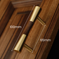 Vintage Brass and Wood Cabinet Pulls for Cabinets and Drawers