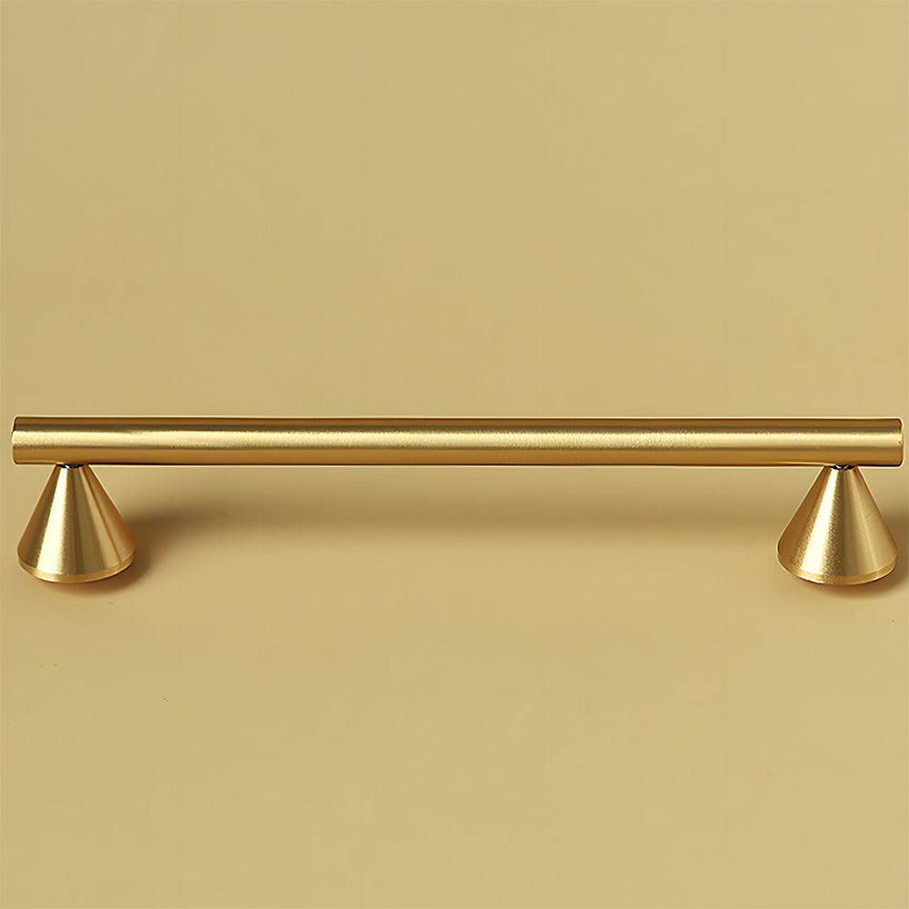 Brass Cabinet Pulls and T-Knobs with Cone Bases