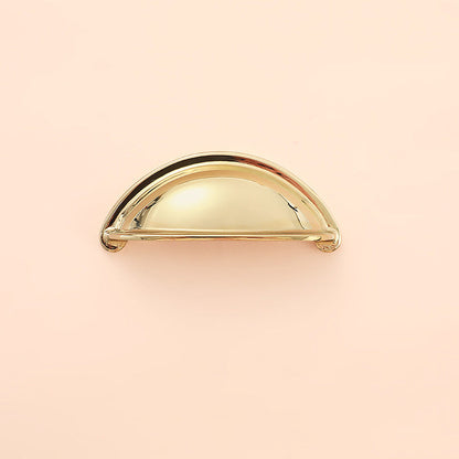 Half-Round Brass Cabinet Cup Pulls for Drawers