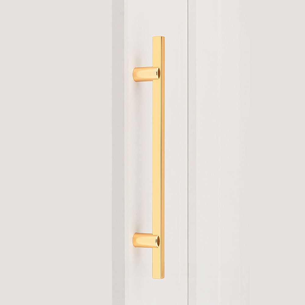 Two-Tone Slim Bar Cabinet Pulls for Wardrobes
