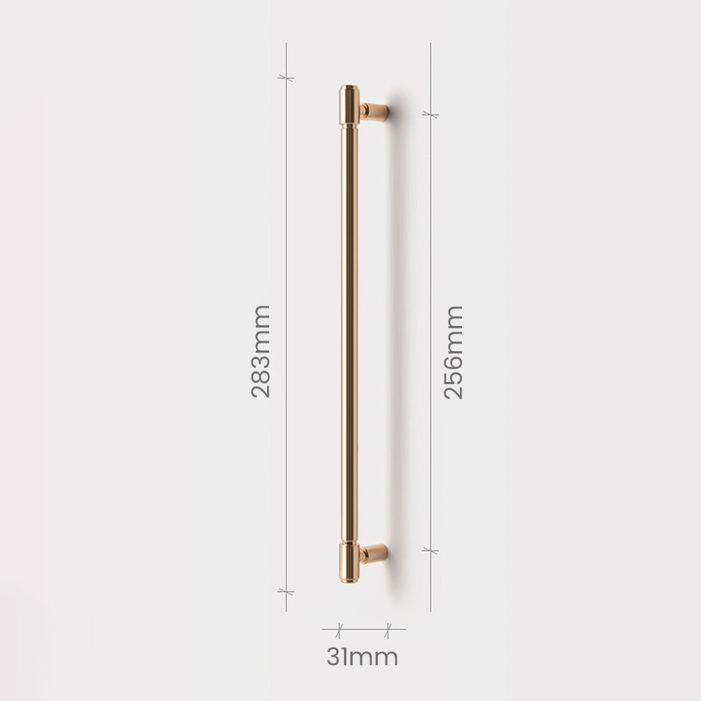 Slim Round T-Bar Cabinet Pulls and Knobs for Wardrobes