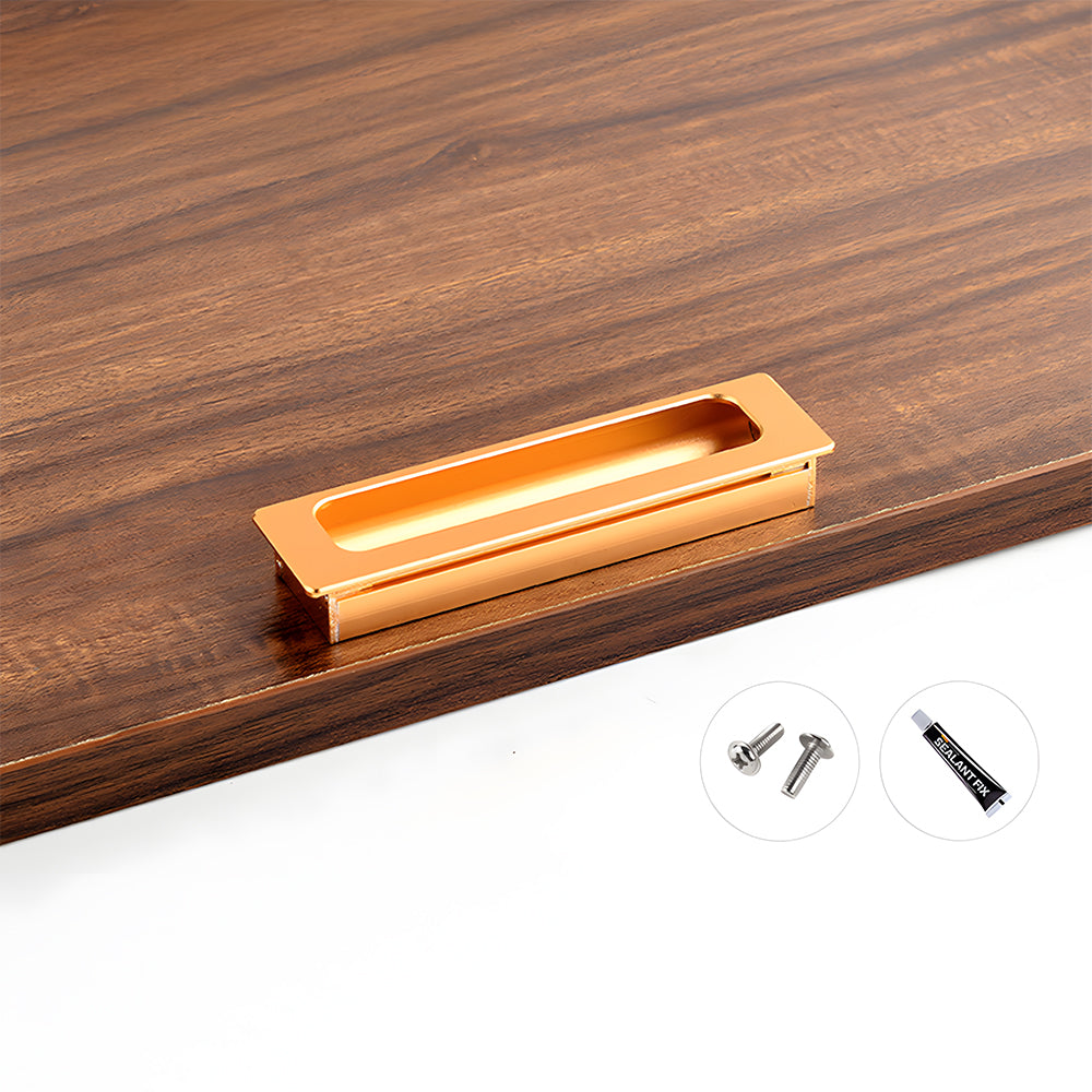 Long Aluminum Recessed Finger Pulls