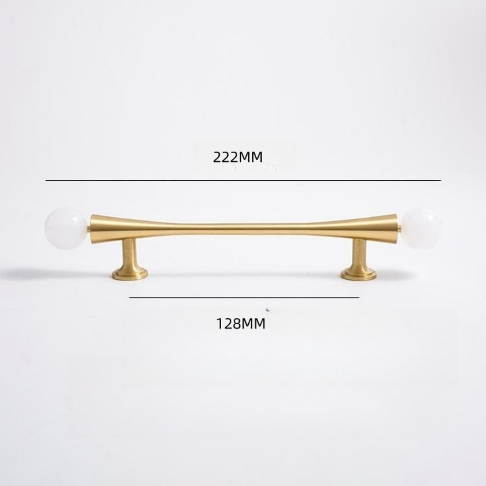 White Crystal Cabinet Pulls and Knob with Gold Finish