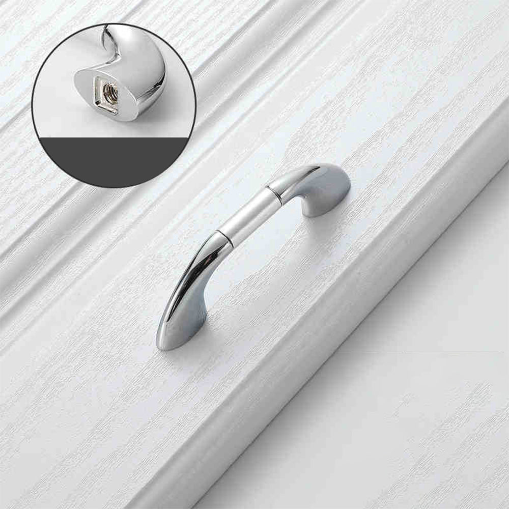 Round Bar Cabinet Pulls with Curved Tapered Feet