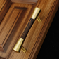 Vintage Brass and Wood Cabinet Pulls for Cabinets and Drawers