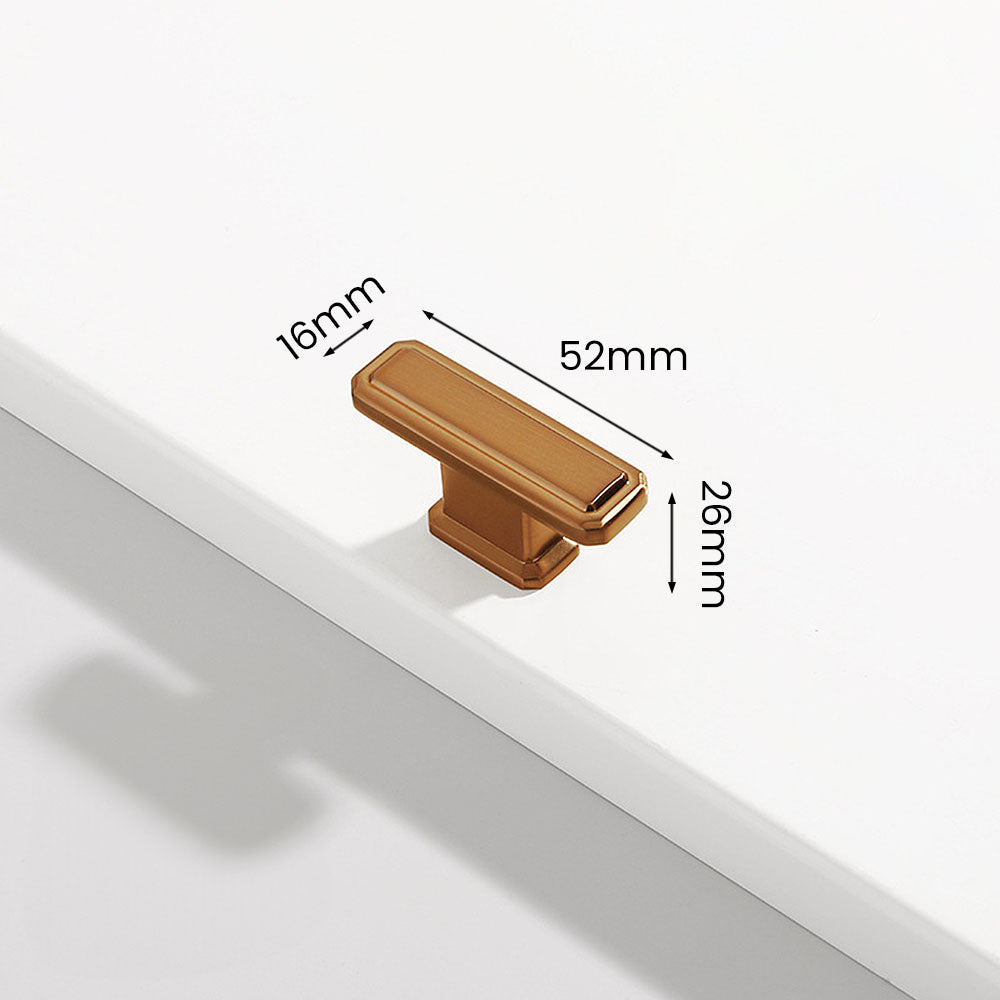 Stepped Rectangular Cabinet Pulls and T-Knobs
