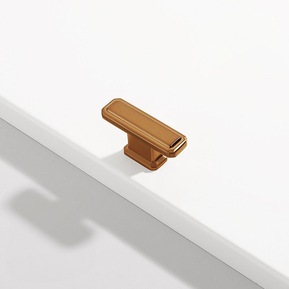 Stepped Rectangular Cabinet Pulls and T-Knobs