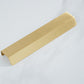 Brass Hidden Finger Cabinet Pulls with Brushed Gold Finish