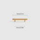 Wood and Brass Cabinet Pulls for Cabinets and Drawers