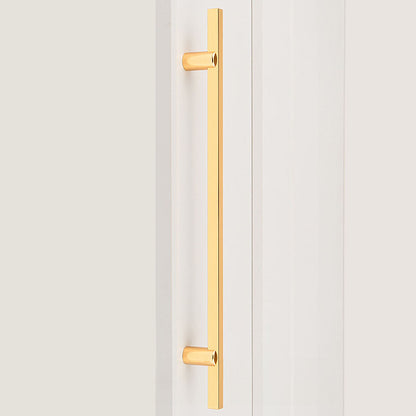 Two-Tone Slim Bar Cabinet Pulls for Wardrobes