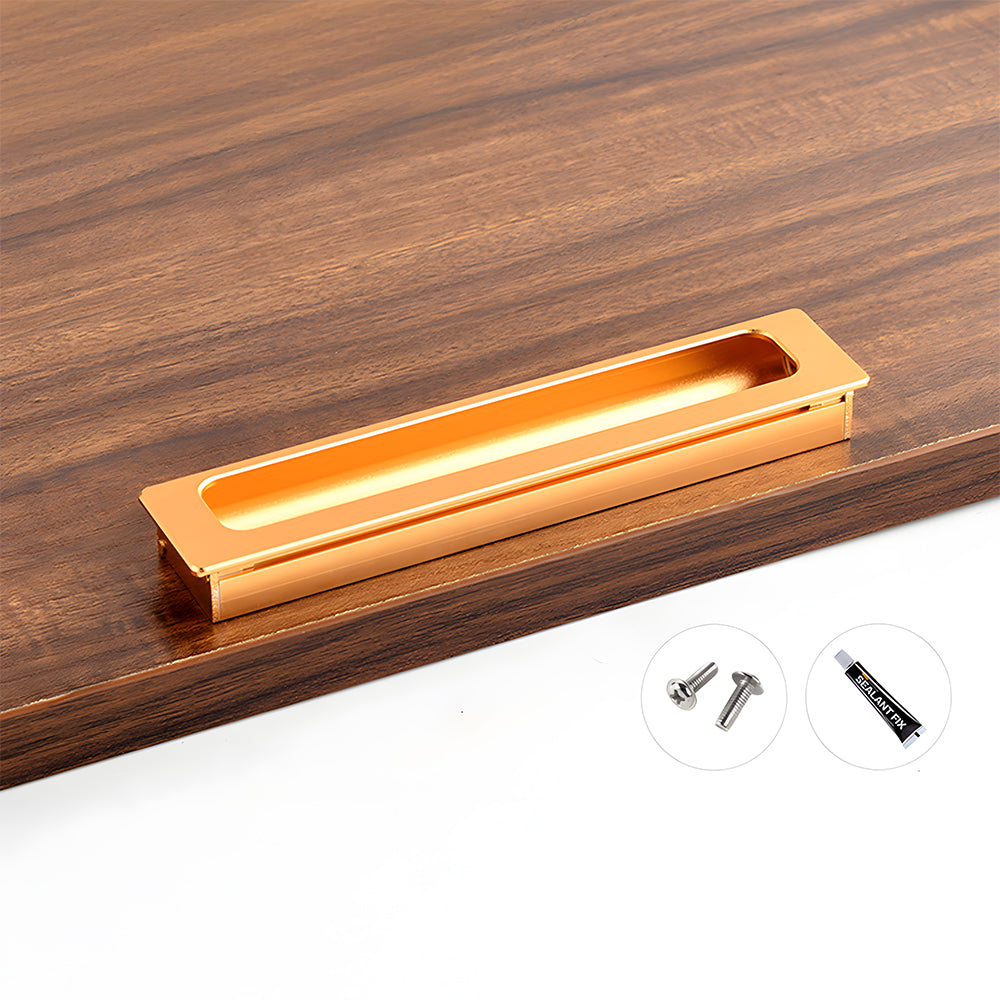 Long Aluminum Recessed Finger Pulls