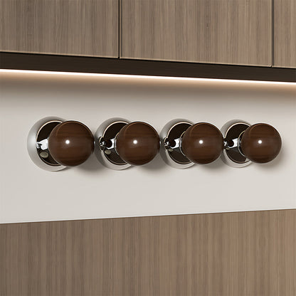 Solid Wood Suction Cup Cabinet Knob Door Hook