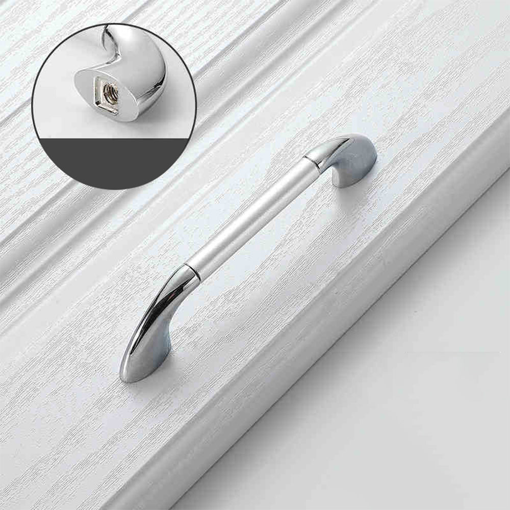 Round Bar Cabinet Pulls with Curved Tapered Feet
