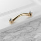 Faceted Crystal Glass Cabinet Pulls and Knobs in Gold