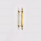 Colorful Ceramic Cabinet Pulls and Knobs with Gold-Tone Trim