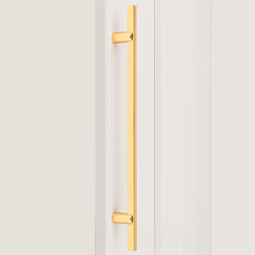 Two-Tone Slim Bar Cabinet Pulls for Wardrobes