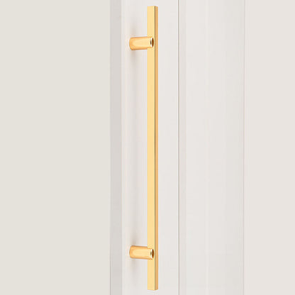 Two-Tone Slim Bar Cabinet Pulls for Wardrobes