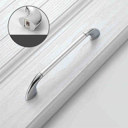 Round Bar Cabinet Pulls with Curved Tapered Feet