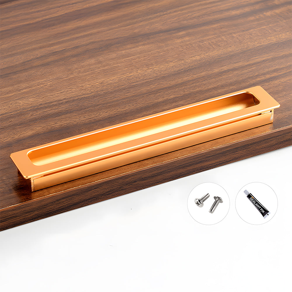 Long Aluminum Recessed Finger Pulls