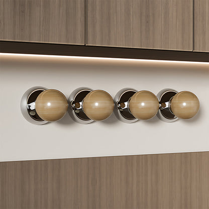 Solid Wood Suction Cup Cabinet Knob Door Hook