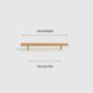 Wood and Brass Cabinet Pulls for Cabinets and Drawers