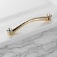 Faceted Crystal Glass Cabinet Pulls and Knobs in Gold
