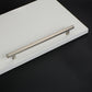 Brushed Square Cabinet Handles and Knobs, Zinc Alloy