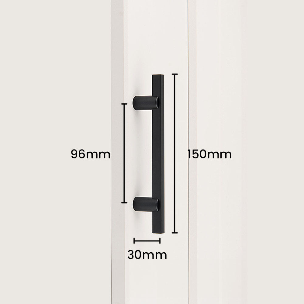 Two-Tone Slim Bar Cabinet Pulls for Wardrobes
