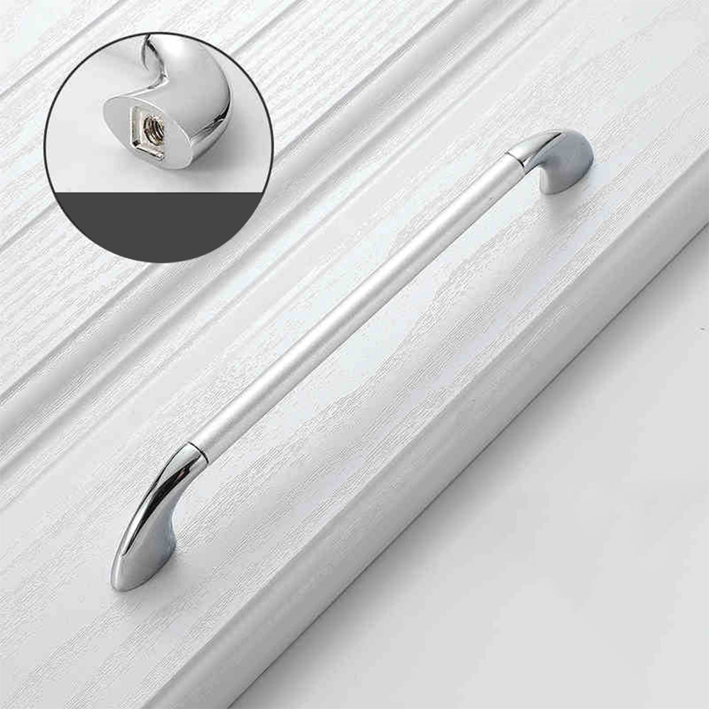 Round Bar Cabinet Pulls with Curved Tapered Feet