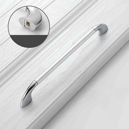 Round Bar Cabinet Pulls with Curved Tapered Feet