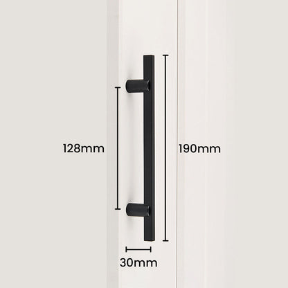 Two-Tone Slim Bar Cabinet Pulls for Wardrobes