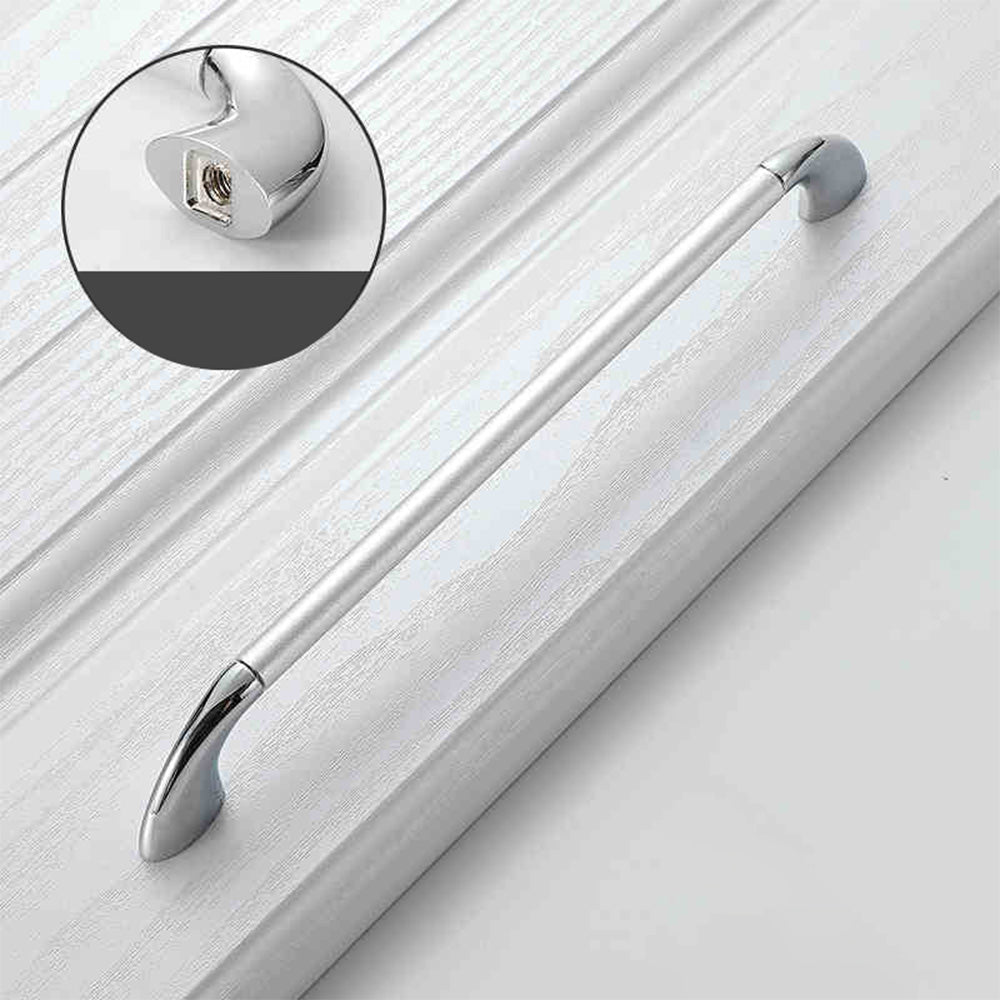 Round Bar Cabinet Pulls with Curved Tapered Feet