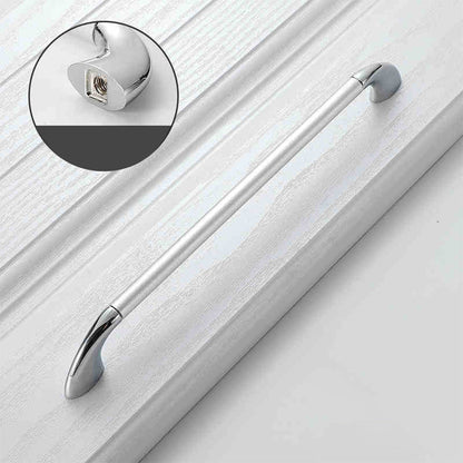 Round Bar Cabinet Pulls with Curved Tapered Feet