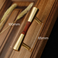 Vintage Brass and Wood Cabinet Pulls for Cabinets and Drawers