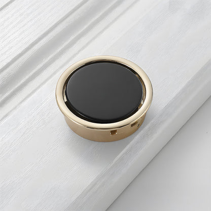 Hidden Recessed Cabinet Pulls with Black Inset