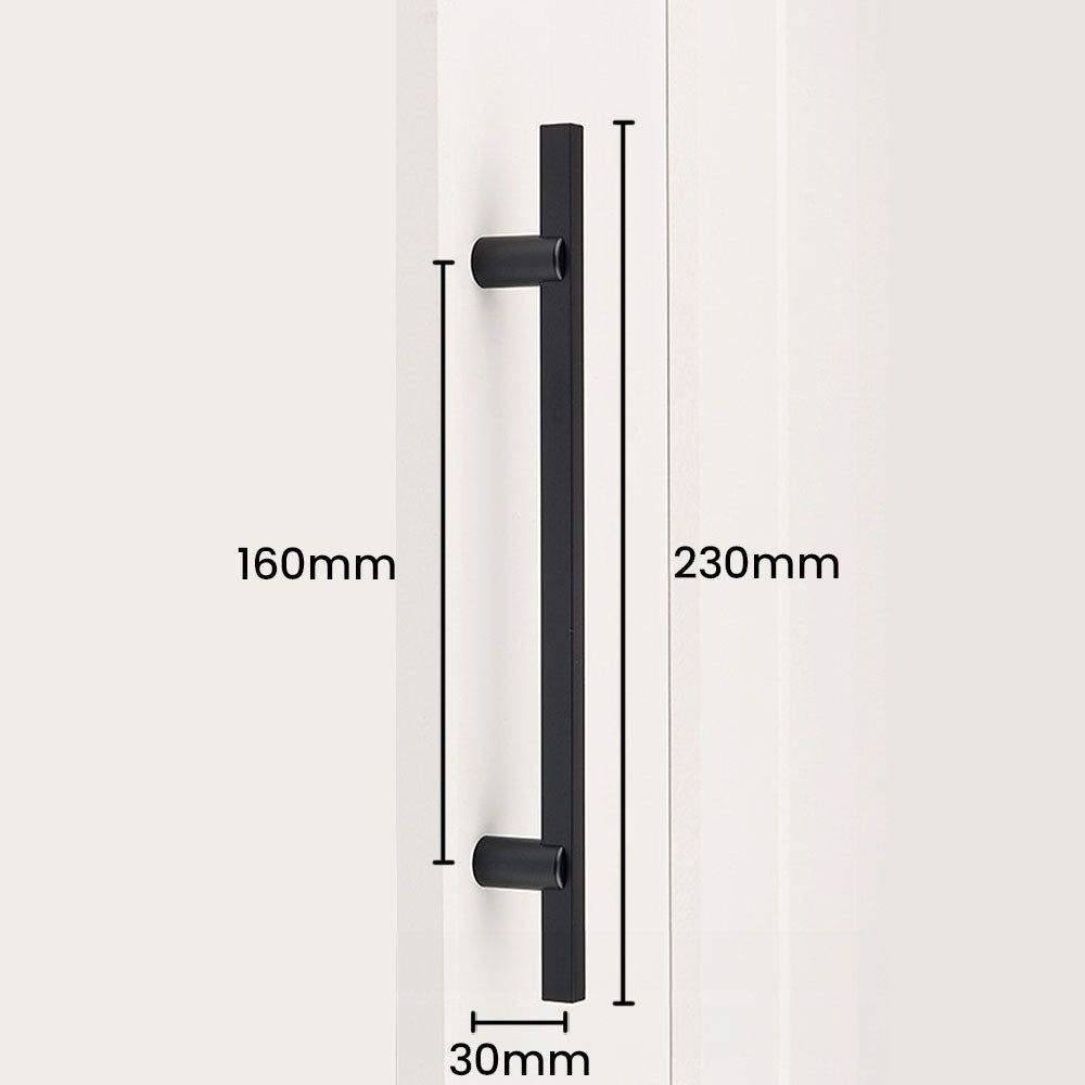 Two-Tone Slim Bar Cabinet Pulls for Wardrobes