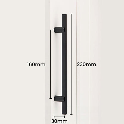 Two-Tone Slim Bar Cabinet Pulls for Wardrobes