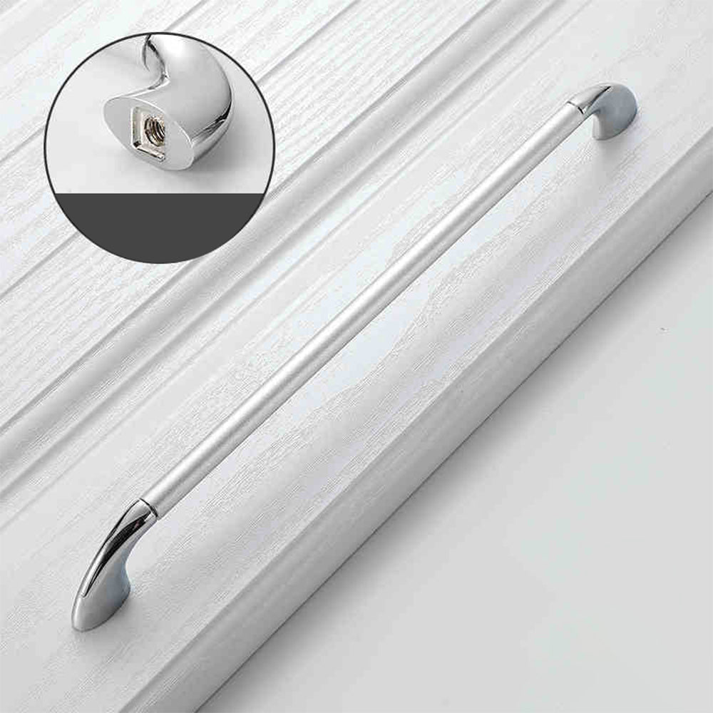 Round Bar Cabinet Pulls with Curved Tapered Feet