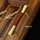 Vintage Brass and Wood Cabinet Pulls for Cabinets and Drawers