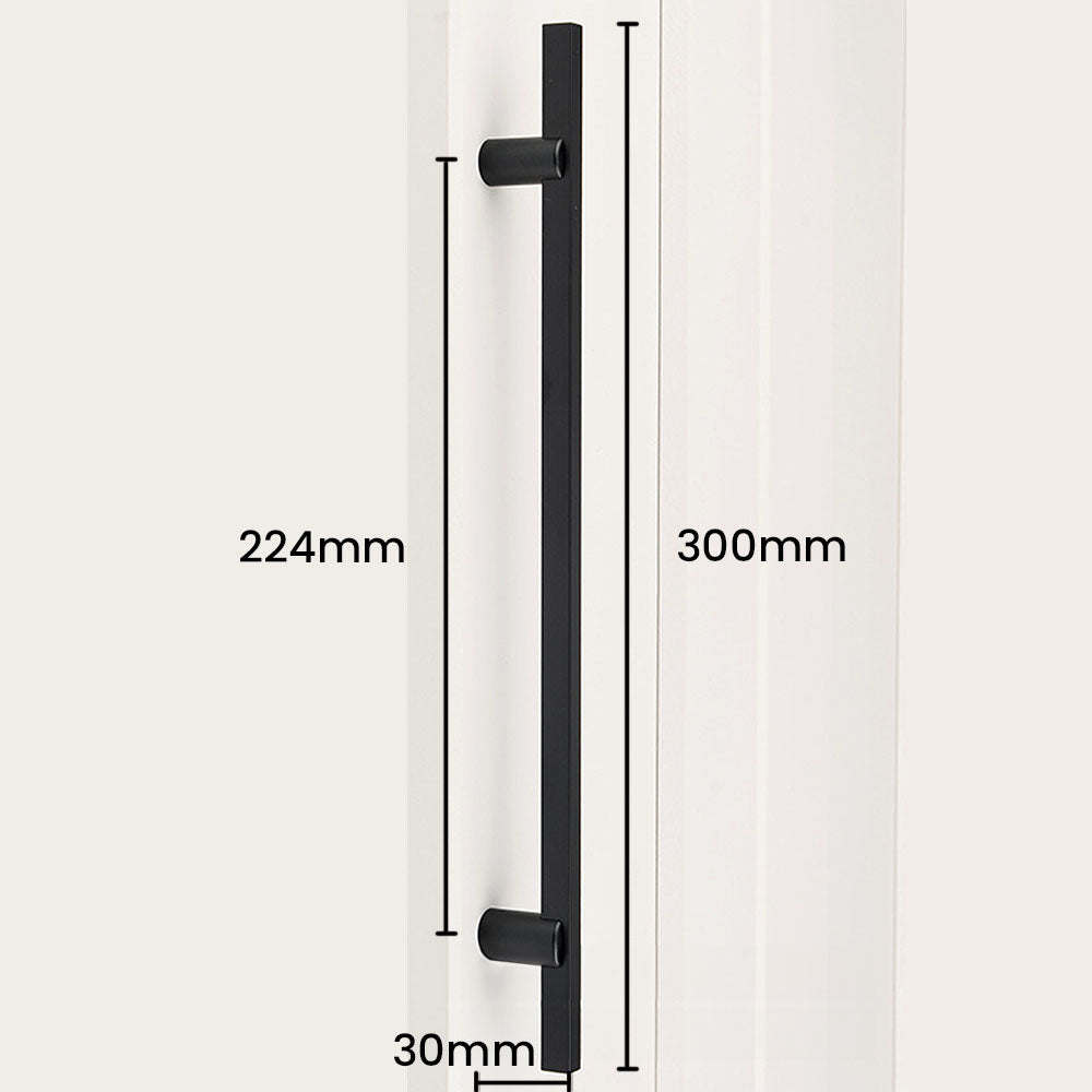 Two-Tone Slim Bar Cabinet Pulls for Wardrobes