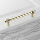 Faceted Crystal Glass Cabinet Pulls and Knobs in Gold