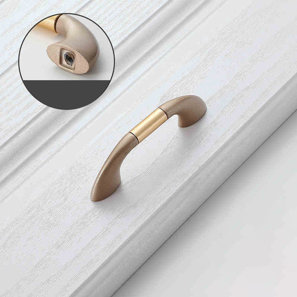 Round Bar Cabinet Pulls with Curved Tapered Feet