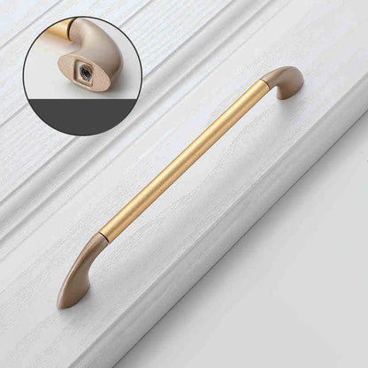 Round Bar Cabinet Pulls with Curved Tapered Feet