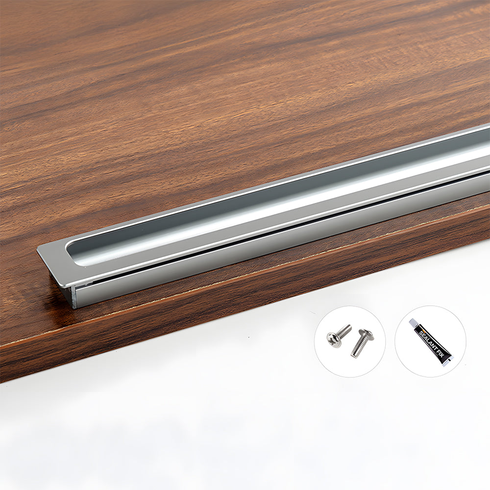 Long Aluminum Recessed Finger Pulls