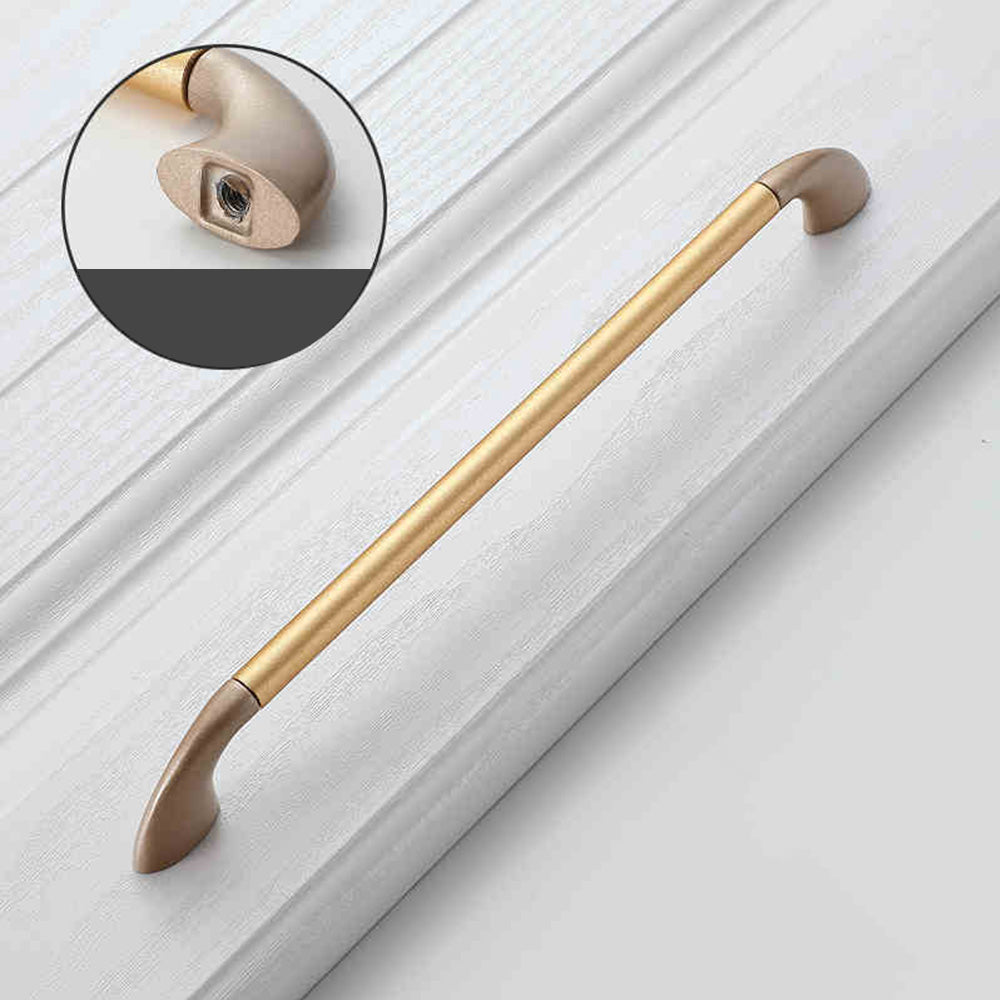 Round Bar Cabinet Pulls with Curved Tapered Feet